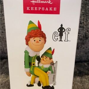 NIB Hallmark Keepsake Ornament: Elf Figurine with Papa Elf!